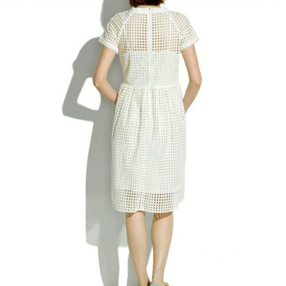 Madewell Hideaway Eyelet Ladder Lace Boho Midi Dress Size 6 - Picture 4 of 10